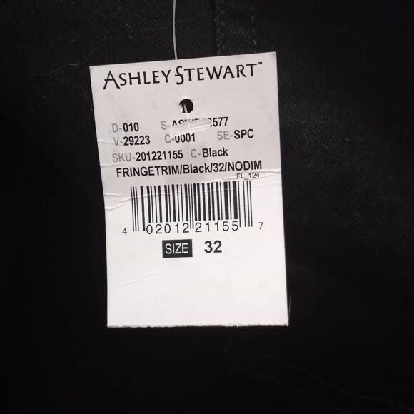 ASHLEY STEWART BLACK DENIM FRINGE DRESS SZ.32 NWT. - Picture 7 of 8